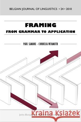 Framing: From Grammar to Application Paul Sambre Cornelia Wermuth  9789027226846