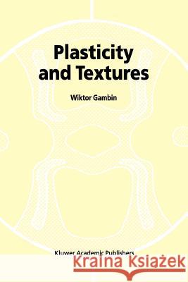 Plasticity and Textures W. Gambin 9789048159123 Not Avail