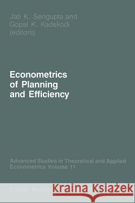 Econometrics of Planning and Efficiency Jati Sengupta Gopal K. Kadekodi 9789401081467 Springer