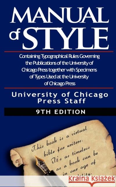 The Chicago Manual of Style by University University of Chicago Press 9789562913966