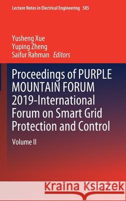Proceedings of Purple Mountain Forum 2019-International Forum on Smart Grid Protection and Control: Volume II Xue, Yusheng 9789811397820 Springer