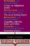 A Dictionary of the English Language: an Anthology Samuel Johnson 9780141441573 Penguin Books