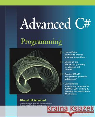 Advanced C# Programming Paul Kimmel 9780072224177 McGraw-Hill Education - Europe - książka