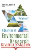 Advances in Environmental Research  9781685075262 Nova Science Publishers Inc
