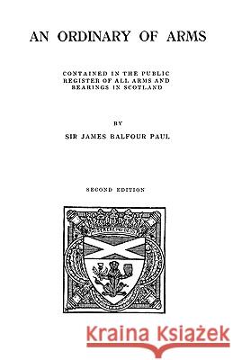An Ordinary of Arms Paul 9780806302737 Genealogical Publishing Company - książka
