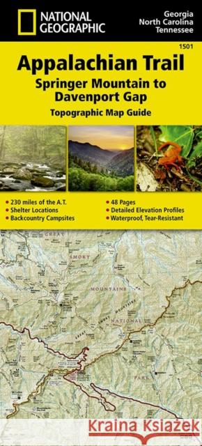 Appalachian Trail: Springer Mountain to Davenport Gap Map [Georgia, North Carolina, Tennessee] National Geographic Maps 9781597756389 National Geographic Maps - książka