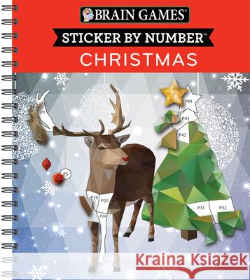 Brain Games - Sticker by Number: Christmas (28 Images to Sticker - Reindeer Cover): Volume 1 Publications International Ltd 9781640308435 Publications International, Ltd. - książka