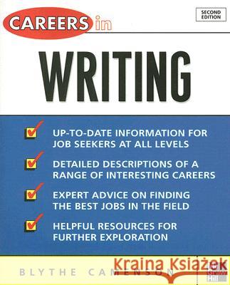 Careers in Writing Blythe Camenson 9780071482127 McGraw-Hill - książka