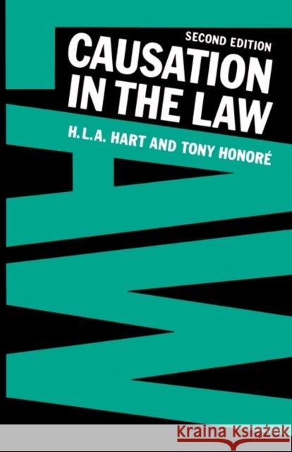 Causation in the Law a Hart H L 9780198254744  - książka