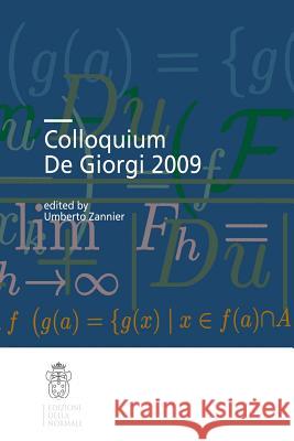 Colloquium De Giorgi 2009 Umberto Zannier 9788876423888 Birkhauser Verlag AG - książka