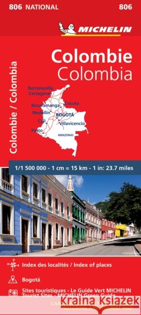 Colombia - Michelin National Map 806: Map Michelin 9782067242609 Michelin Travel Publications - książka