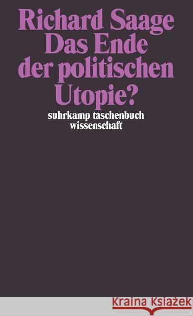Das Ende der politischen Utopie? Saage, Richard 9783518285107 Suhrkamp - książka