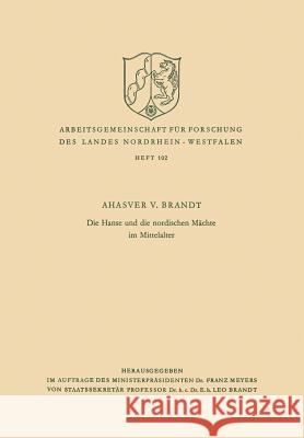 Die Hanse Und Die Nordischen Mächte Im Mittelalter Brandt 9783322982568 Vs Verlag Fur Sozialwissenschaften - książka