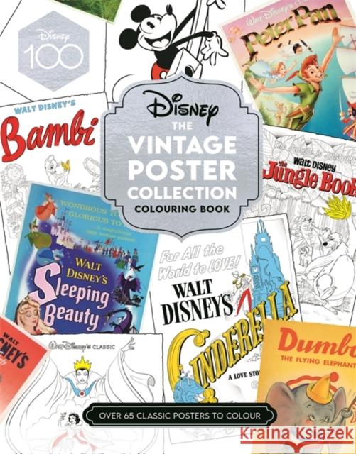 Disney The Vintage Poster Collection Colouring Book Walt Disney Company Ltd. 9781800784390 Bonnier Books Ltd - książka