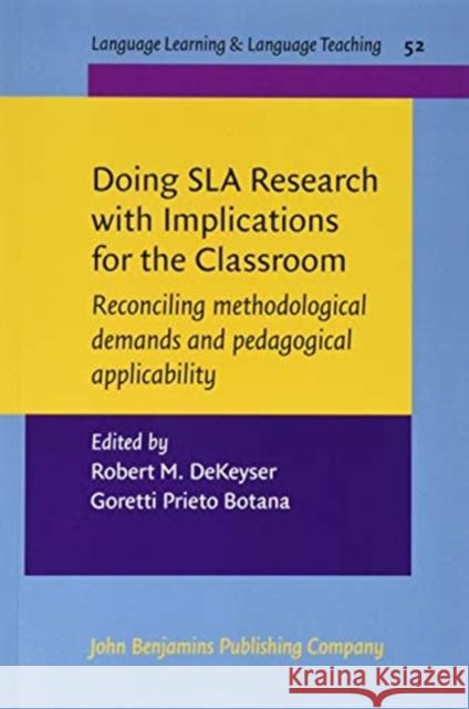 Doing SLA Research with Implications for the Classroom  9789027203076 John Benjamins Publishing Co - książka
