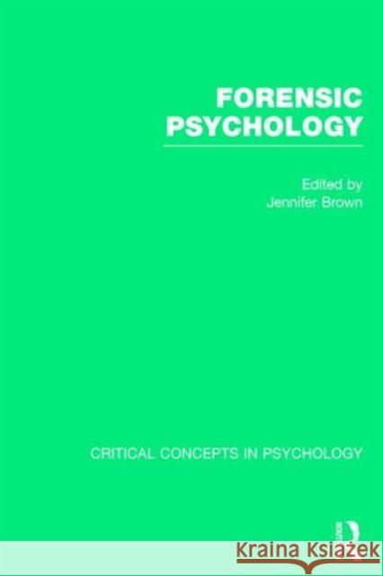 Forensic Psychology Jennifer M. Brown 9780415813020 Routledge - książka