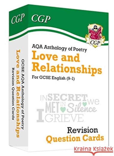 GCSE English: AQA Love & Relationships Poetry Anthology - Revision Question Cards CGP Books CGP Books  9781789083705 Coordination Group Publications Ltd (CGP) - książka