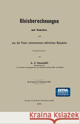 Gleisberechnungen Mit Tabellen Und Aus Der Praxis Entnommenen Zahlreichen Beispielen Susemihl, A. J. 9783662391037 Springer - książka