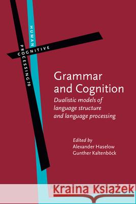 Grammar and Cognition  9789027207722 John Benjamins Publishing Co - książka
