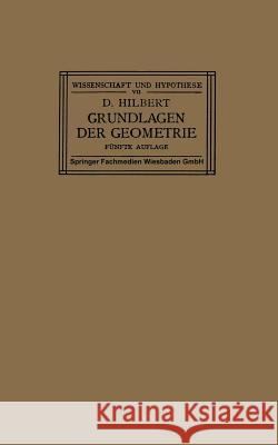 Grundlagen Der Geometrie David Hilbert 9783663153832 Vieweg+teubner Verlag - książka