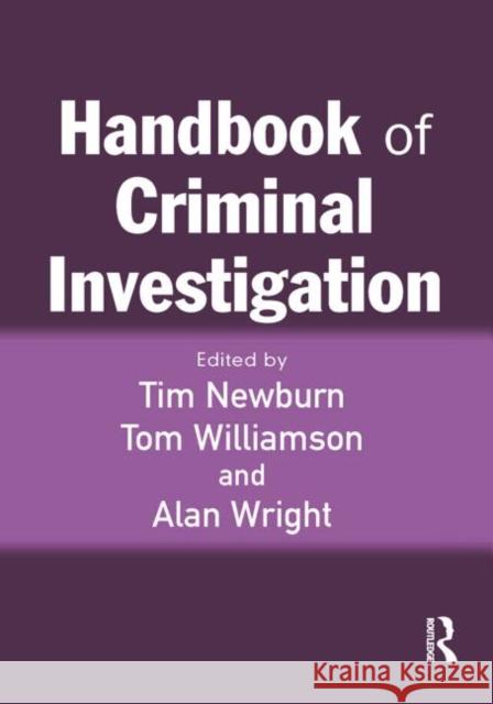 Handbook of Criminal Investigation Tim Newburn 9781843921882  - książka