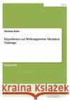 Hypothesen zur Wirkungsweise Mentalen Trainings Christian Kuhn   9783656896074 Grin Verlag Gmbh