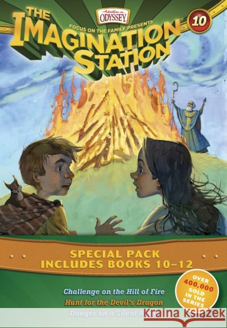 Imagination Station Books 3-Pack: Challenge on the Hill of Fire / Hunt for the Devil's Dragon / Danger on a Silent Night Marianne Hering Wayne Thomas Batson Marshal Younger 9781589978539 Focus on the Family Publishing - książka