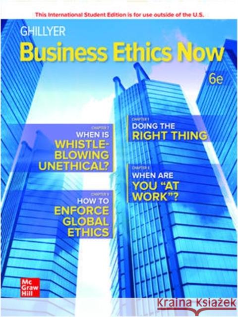 ISE Business Ethics Now Andrew Ghillyer 9781260575736 McGraw-Hill Education - książka