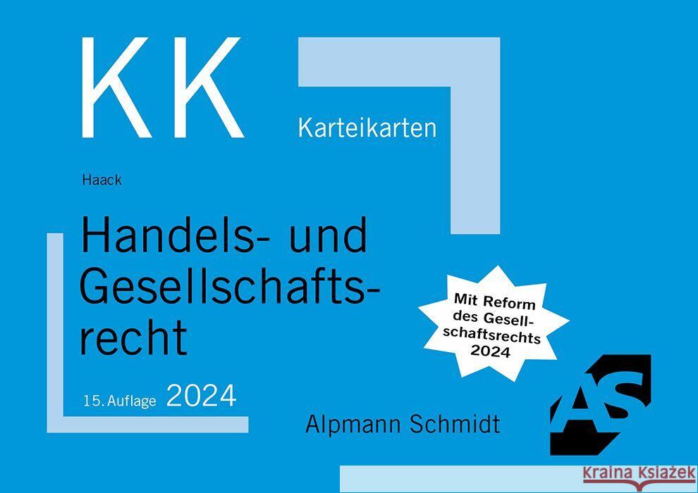 Karteikarten Handels- und Gesellschaftsrecht Haack, Claudia 9783867528986 Alpmann und Schmidt - książka