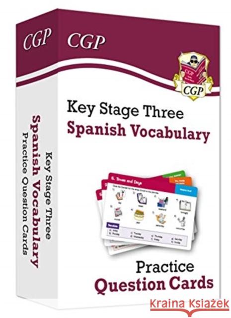 KS3 Spanish: Vocabulary Practice Question Cards  9781789086331 Coordination Group Publications Ltd (CGP) - książka