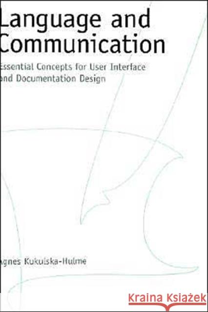 Language and Communication Kukulska-Hulme, Agnes 9780195108385 Oxford University Press - książka