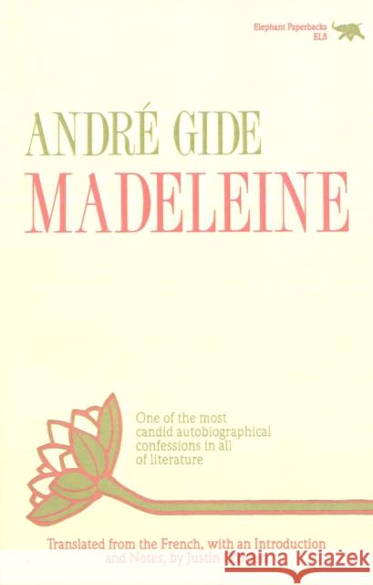 Madeleine Andre Gide Justin O'Brien Justin O'Brien 9780929587196 Elephant Paperbacks - książka