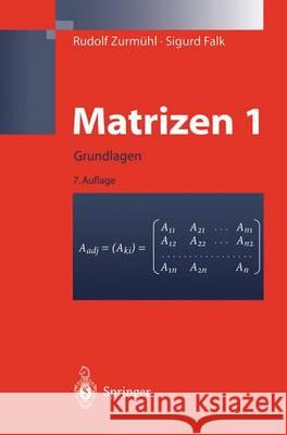 Matrizen Und Ihre Anwendungen 1: Grundlagen Fur Ingenieure, Physiker Und Angewandte Mathematiker (7. Aufl. 2011) Sigurd Falk Rudolf Zurmuhl Rudolf Zurma1/4hl 9783540614364 Springer - książka