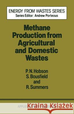 Methane Production from Agricultural and Domestic Wastes Hobson 9789400981041 Springer - książka