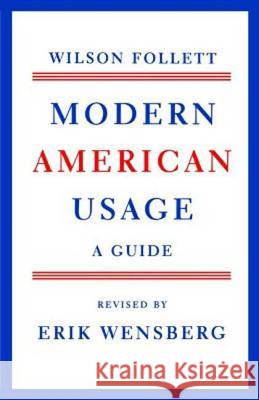 Modern American Usage Wilson Follett Jacques Barzun 9780809001392 Hill & Wang - książka