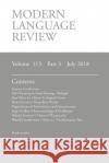 Modern Language Review (113: 3) July 2018 D F Connon 9781781887394 Modern Humanities Research Association