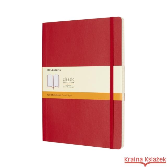 Moleskine Scarlet Red Extra Large Ruled Notebook Soft  8055002854672 Moleskine - książka