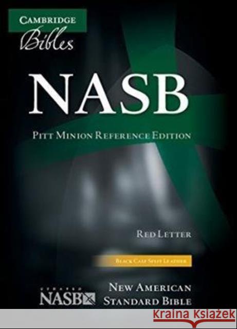 NASB Pitt Minion Reference Bible, black calfsplit leather, red letter text  9781107686885 Cambridge University Press - książka
