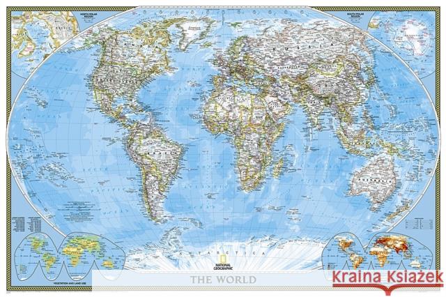 National Geographic World Wall Map - Classic (Poster Size: 36 X 24 In) National Geographic Maps 9781597752138  - książka