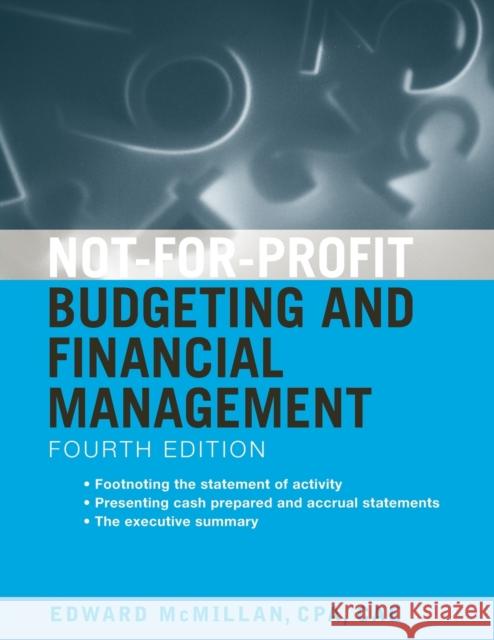 NFP Budgeting 4e McMillan, Edward J. 9780470575413  - książka