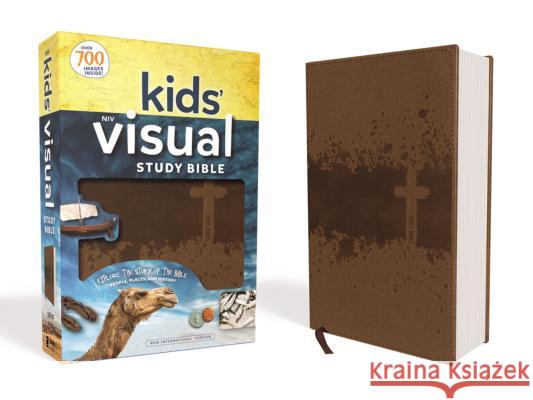 Niv, Kids' Visual Study Bible, Leathersoft, Bronze, Full Color Interior: Explore the Story of the Bible---People, Places, and History Zondervan 9780310758464 Zonderkidz - książka