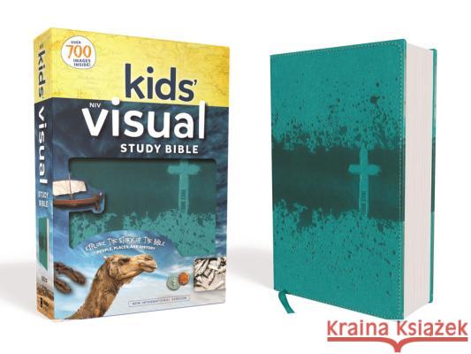 Niv, Kids' Visual Study Bible, Leathersoft, Teal, Full Color Interior: Explore the Story of the Bible---People, Places, and History Zondervan 9780310758426 Zonderkidz - książka
