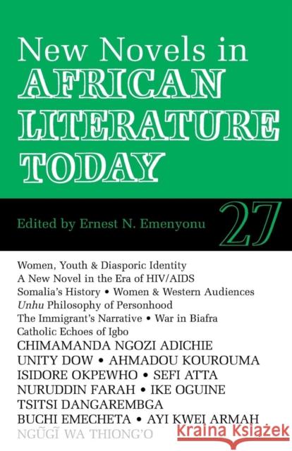 Alt 27 New Novels in African Literature Today