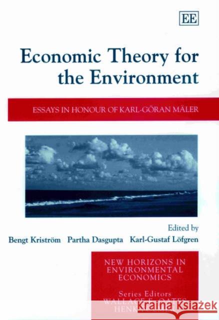 Economic Theory for the Environment: Essays in Honour of Karl-Göran Mäler