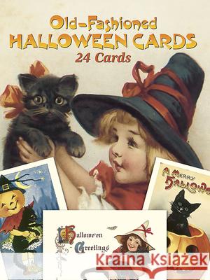 Old-Fashioned Halloween Cards: 24 Cards Oldham, Gabriella 9780486257464 Dover Publications - książka