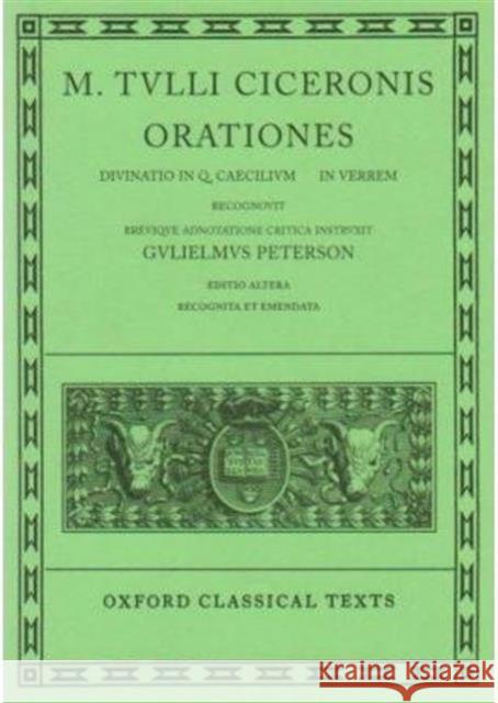 Orationes: Volume III: Divinatio in Q. Caecilium, in C. Verrem Cicero 9780198146070 Oxford University Press - książka