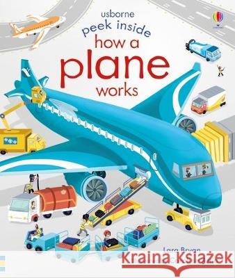 Peek Inside How a Plane Works Lara Bryan Caroline Attia 9781805319528 Usborne Books - książka