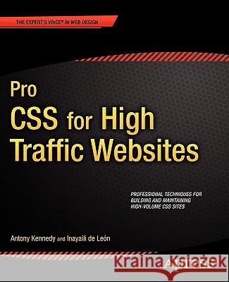 Pro CSS for High Traffic Websites A Kennedy 9781430232889  - książka