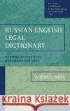 Russian-English Legal Dictionary William E Butler   9781616196820 Talbot Publishing