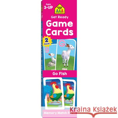 School Zone Go Fish & Memory Match Farm 2-Pack Game Cards  9781681473086 School Zone - książka